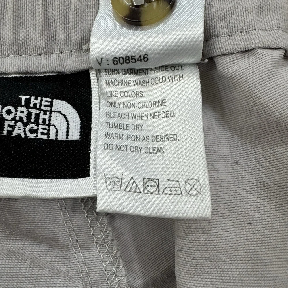 The North Face Convertible Zip Off Hiking Pants Men XL Belted Gray Nylon